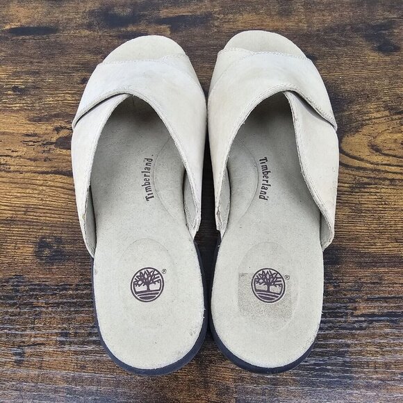 Timberland Genuine Leather Sandals Slip On Tan Brown Women's Size 9M 73324 - Picture 5 of 8